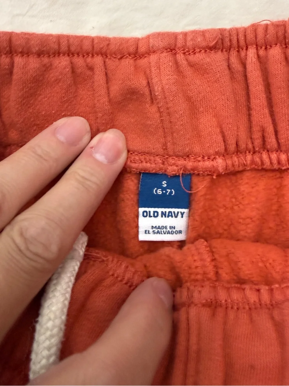 Old Navy Rust Orange Drawstring Fleece Shorts